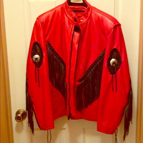 Jackets & Blazers - Red leather jacket